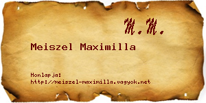 Meiszel Maximilla névjegykártya